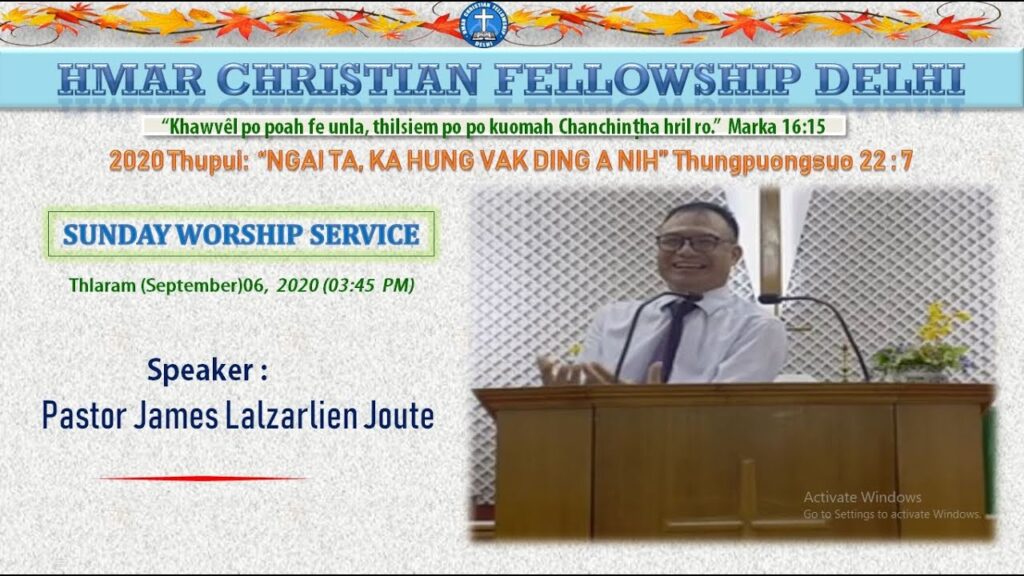 Online Sunday Worship | 6th September 2020